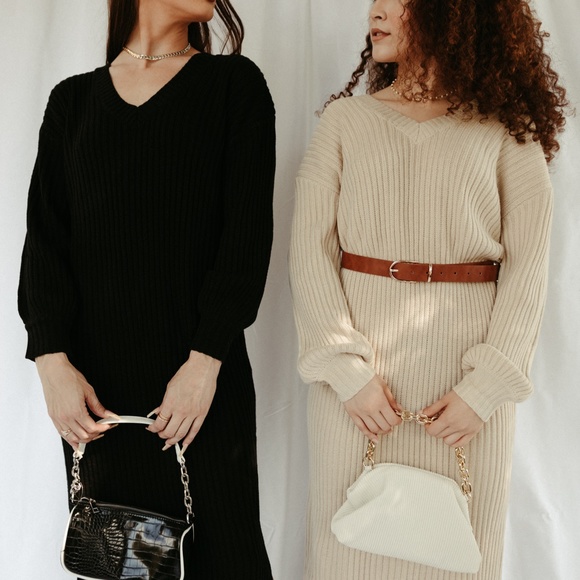 Oatmeal Lauren Oversized Sweater Dress - Picture 8 of 10